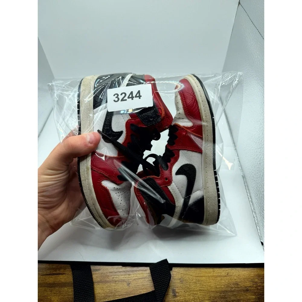 Nike‎ Air Jordan 1 Retro High OG PS CU0449-601 Kids 13 Sneaker Satin Red Shoes